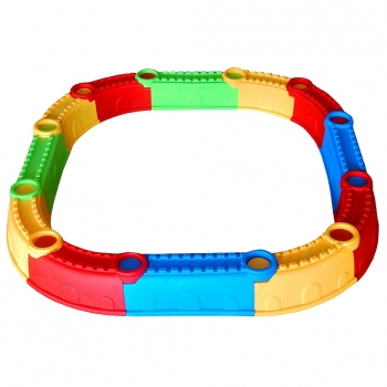 Песочница Стена Замка Kinderway разноцветная — 112х192 см 12 элементов