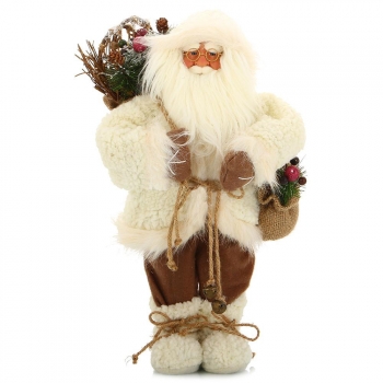Мягкая игрушка Maxi Toys Дед Мороз — в Белой Шубе с Мешком