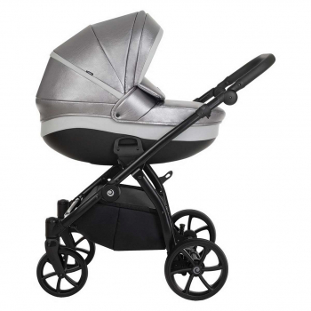 Коляска 2 в 1 Tutis Nanni Кожа (2023) — Кожа Silver