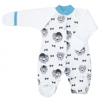 Комбинезон реглан с закрытыми ручками Веселый малыш 