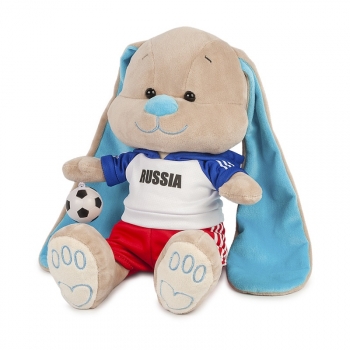 Мягкая игрушка Maxi Toys Зайчик Жак Футболист с Мячом — 25 см