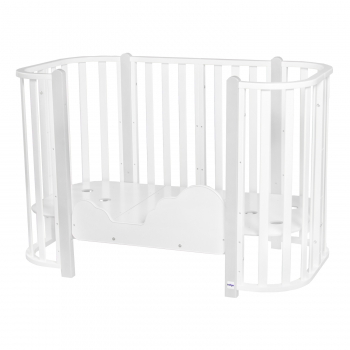 Детская кроватка Indigo BRIONI 4в1 — белый-белый