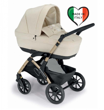 Коляска 3 в 1 Cam Dinamico Up Smart (2021) — 991 бежевый с вышивкой