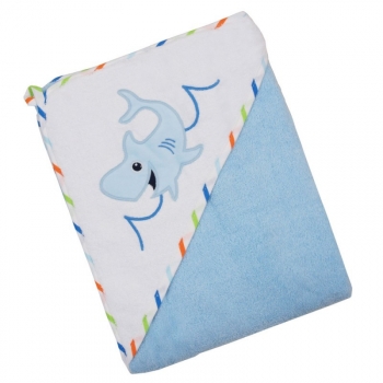Полотенце Baby Mix (100*100см) — Акула (голубое)
