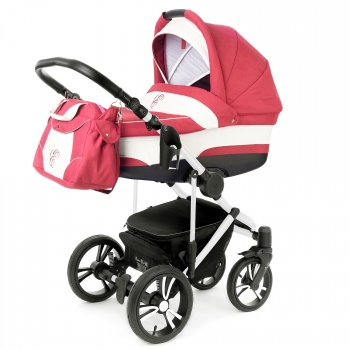 Коляска для новорожденных Esspero Magic Pro (шасси White) — Red Lux