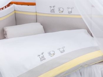 Комплект постельного белья Lepre Bunny 6 предметов (125*65) — 174 серый/желтый
