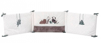 Бортик для кровати универсальный Nattou — Loulou, Lea Hippolyte Панда, Леопард, Бегемот 963480