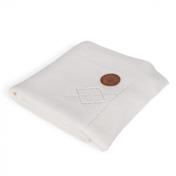 Плед Ceba Baby 90*90 вязаный Diamonds — cream W-812-108-171