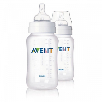 Бутылочка Avent Classic PP, 330 мл, сил. соска, перем. поток, 3+, 2 шт., арт. 86080