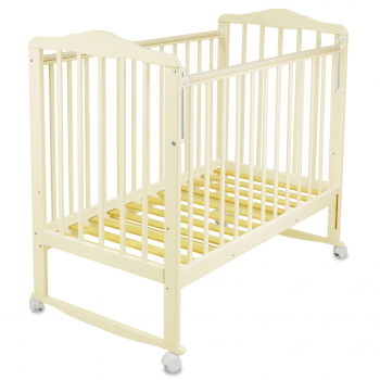 Детская кроватка Indigo "Венеция NEW" (колесо-качалка) — бежевый