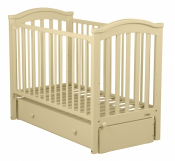 Кровать маятник продольный Fiorellino Slovenia 120х60 — Слоновая кость