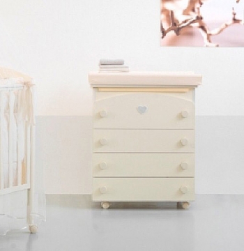 Пеленальный комод Bambolina Cucciolo / Divina Cristallo — слоновая кость