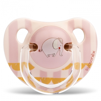 Пустышка Suavinex от 0 до 6мес — роз.слон