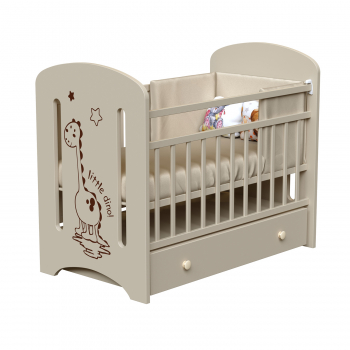 Детская кроватка ВДК DINO (маятник) — слоновая кость