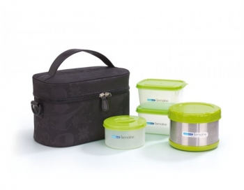 Термосумка черная с набором Bebe Due — 20112