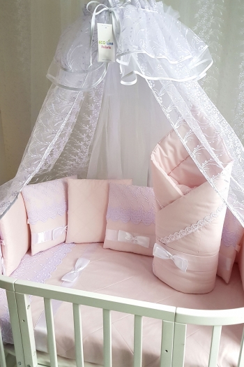 Комплект постельного белья Eco Line Vanessa (18 предметов) — Розовый