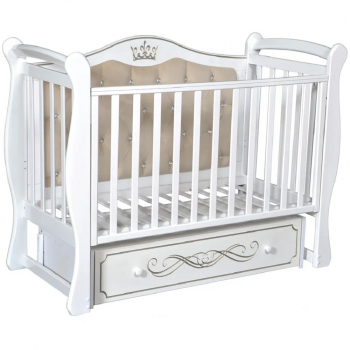 Детская кроватка КЕДР Olivia 1 УМ — Белый