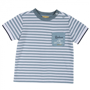 Футболка Chicco, бело-синяя полоска