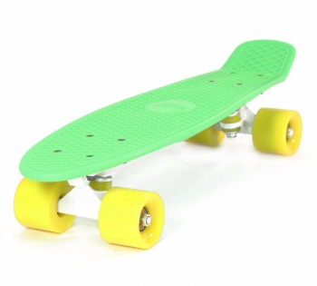 Пенни борд Hubster Cruiser 22 — зеленый с желтыми колесами