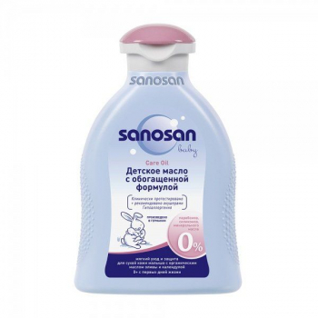 Детское масло Sanosan с обогащенной формулой, 200 мл