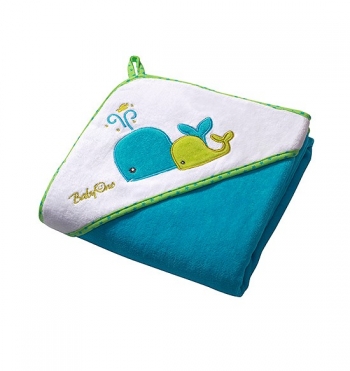 Полотенце велюровое BabyOno (76*76 см) — Голубой