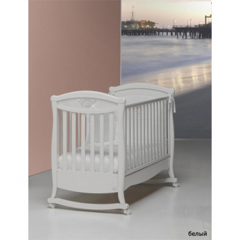 Детская кроватка Bambolina Principessa Cristallo 125x65 — белый
