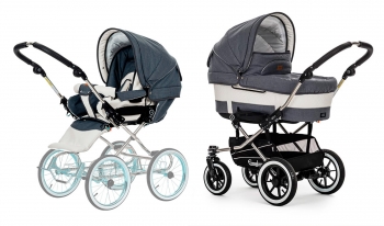 Коляска 2 в 1 Emmaljunga Mondial De Luxe (шасси Duo S Lounge) — Grey