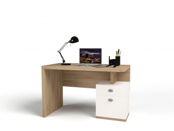 Стол письменный ABC-KING MIX OCEAN — левая (крем)