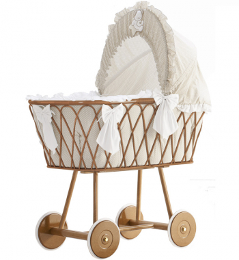 Кроватка-люлька Italbaby Sweet Star с капюшоном — Крем