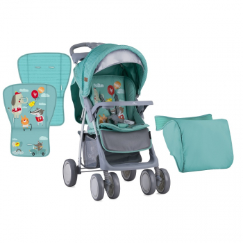 Прогулочная коляска LORELLI Foxy — Зеленый / Green Happy Animals 1808