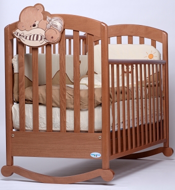 Детская кроватка-качалка Baby Italia Leo — Орех (Noce)