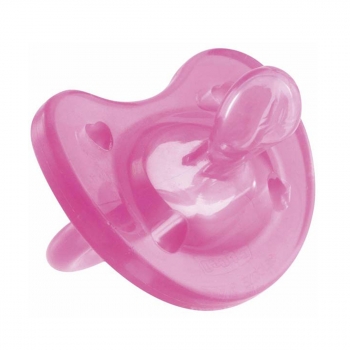 Пустышка силиконовая Chicco, 4 мес.+ — розовый, 310410070
