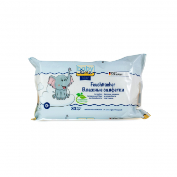 Влажные салфетки baby line ™ с Алое вера и Ромашкой , 80 шт