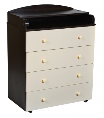 Пеленальный комод КЕДР Victoria 804 ЛДСП — Венге/Слоновая кость