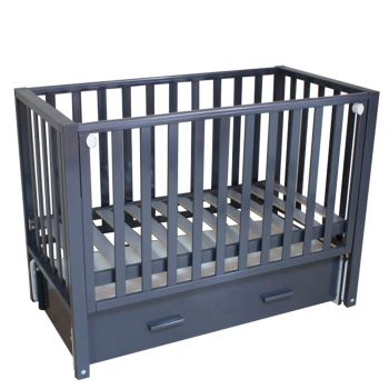 Детская кроватка Красная звезда (Можга) Женя С 767 (маятник) — Графитово-серый