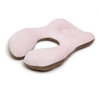 Детская дорожная подушка Diono Hug Me — коричнево-розовая