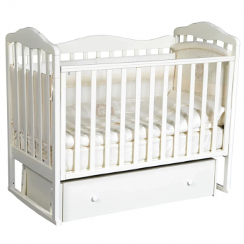 Детская кроватка КЕДР Helen 4 УМ — Белый