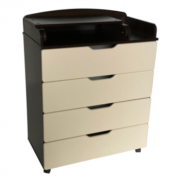 Пеленальный комод Антел Ульяна (8) МДФ 800/4 — Венге/Слоновая кость