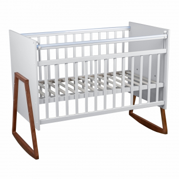 Детская кроватка Мой Малыш "Astrid" (колесо-качалка) — белый