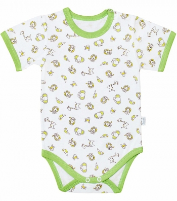 Комбинезон\Боди корот. рукав с плеч. заст. Веселый малыш 