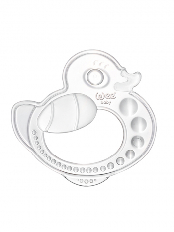 Силиконовый Массажер для десен (Прорезыватель) WeeBaby прозрачный — Утка