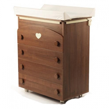 Пеленальный комод Bambolina Cucciolo / Divina Cristallo — орех