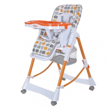 Стульчик для кормления Pituso Nino — ORANGE-GREY DIAMONDS, оранж./сер