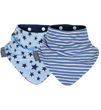 Комплект из 2-х нагрудников Cheeky Chompers — синие звезды/синие полоски