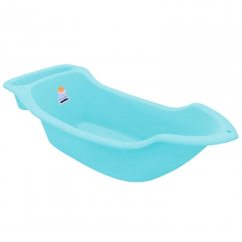 Ванночка детская Littel Angel "Жемчужинка" с карманом со сливом и термометром 55 л — бирюзовый