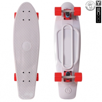 Скейтборд Y-SCOO Big Fishskateboard 27" — GREY/red