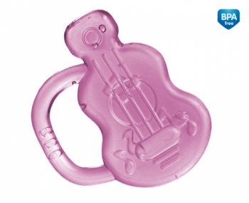 Прорезыватель водный охлаждающий Canpol Гитара арт. 74/004, 0+ мес. — розовый