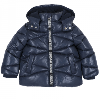 Куртка-пуховик Chicco для мальчиков, надпись Urban Tribe, цвет тёмно-синий