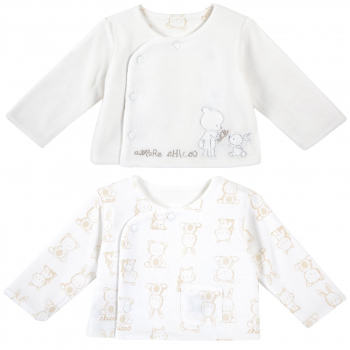 Распашонка Chicco для мальчиков и девочек, цвет белый