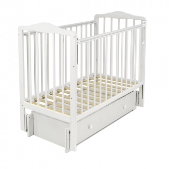 Детская кроватка Sweet Baby Primi Sogni с маятником и ящиком — Белый